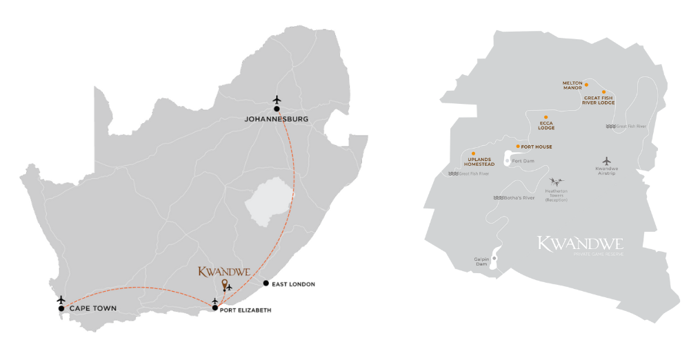 Kwandwe Fort House en su destino